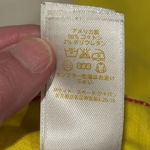 Kate Spade Play Hooky Broome Street Yellow Stretch Denim Capri Pants Sz 29 - Picture 11 of 13